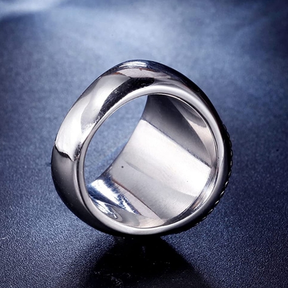 Various Native American warrior Chief stainless steel rings in various sizes. - Picture 6 of 7